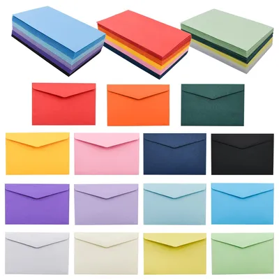 Produktbild von 150 Mini-Umschläge in 15 Farben für Geschenkkarten und Karton