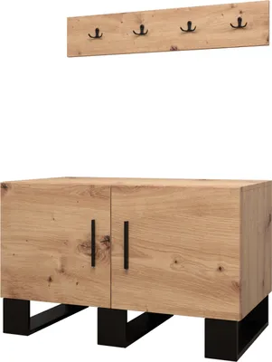 Produktbild von Sitzschrank und Aufhänger, Schuhschrank ARTIN Industrial Design