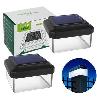Obrázok produktu pre 2x kryt na stĺpik, solárny LED kryt 60 x 60 mm