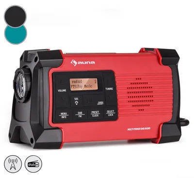 Obrázok produktu pre Auna Radio, dobíjacie DAB rádio, DAB Plus rádio s Bluetooth, rádio s batériou, DAB/DAB+/FM, kuchynské rádio s LCD displejom, budík, malé retro rádio, rádio so sieťovou zástrčkou, USB & streaming, 1W