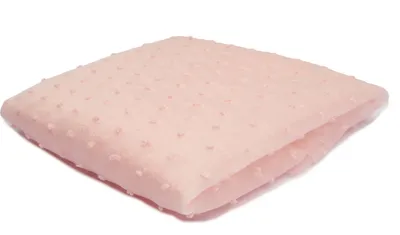 Zdjęcie produktu dla Organza z haftowanymi kropkami, jasnoróżowa, 50 x 150 cm