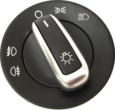 Produktbild von Lichtschalter Alu/Chrom matt Nebelscheinwerfer passend für Polo Golf 4 Sharan