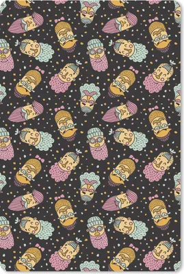 Produktbild von MuchoWow® Mauspad Mousepad Muster - Bart - Gesicht - Jungen - Kinder - Kinder 40x60 cm - Mousepads - Maus Mat - Pad - Mausunterlage - Schreibtisch Accesoire