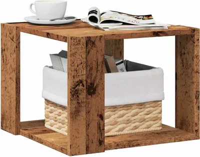 Produktbild von Hochwertig Couchtisch Altholz-Optik 40x40x30 cm Holzwerkstoff 856494