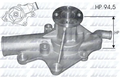 Immagine prodotto di Pompa del liquido di raffreddamento DOLZ J203, pompa dell'acqua per JEEP WRANGLER I (YJ, SJ)