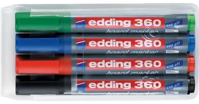 Produktbild von Edding Whiteboardmarker 360 1,5-3 mm 4er-Set Blister BTS