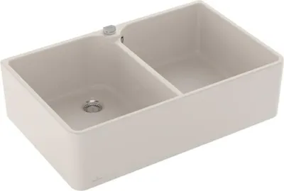 Produktbild von Villeroy & Boch VB Spülstein 80 X Spülstein Doppelbecken 638002 795x500mm Crema CeramicPlus