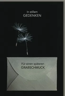 Produktbild von Trauer – Geldkarte - Beileid – Kondolenzkarte mit Umschlag - In stille