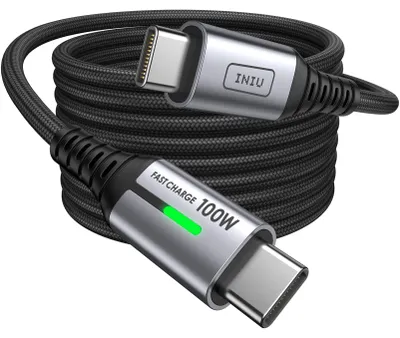Produktbild von INIU USB C Kabel, 2m 100W PD3.0 Schnellladekabel USB C auf USB C Ladekabel