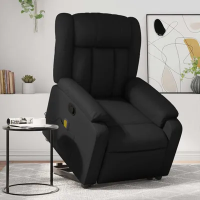 Produktbild von Cloris DesignMöbel Massagesessel mit Aufstehhilfe Schwarz Kunstleder , Klassische Sessel 2024 Neu
