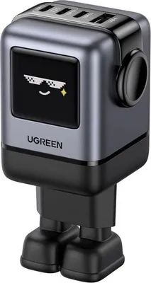 Image de Chargeur Secteur USB, UGREEN Robot 100W, 4 Ports, USB-C PD, Noir
