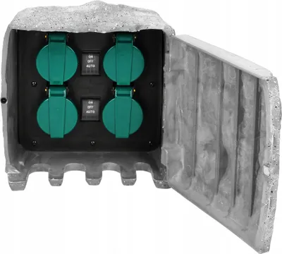 Obrázek produktu pro Zahradní zásuvka STONE ORNO OR-AE-13185, 4 zásuvky 2P + E, gumový kabel H07RN-F 3