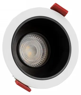 Obrázok produktu pre Montážny rám GU10 neoslňujúci reflektor čierny otočný Ø85x50mm biely