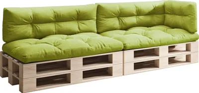 Produktbild von sunnypillow Palettenkissen für Palettenmöbel - 5er Set - Palettenauflage 120 x 80 für Palettensofa - Palettenpolster für Garten, Gesteppte Kissen für Europaletten - Sitzkissen & Rückenkissen Grün
