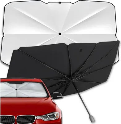 Produktbild von Zusammenklappbarer Sonnenschutz für Windschutzscheibe – 135 x 79 cm – UV-Schutz – für Auto, SUV, LKW