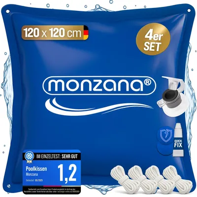 Produktbild von MONZANA 4X Poolkissen Winter XL Chlorbeständig rechteckig