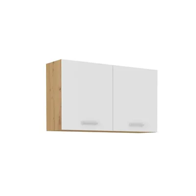 Immagine prodotto di Pensile NEIL a due ante - larghezza 100 cm, bianco / rovere artigianale