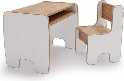 Obrázok produktu pre Detský stolík Timi + stolička MDF farba biela / dub craft zlatá