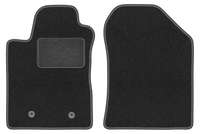 Produktbild von Velours-Fußmatten Vorne für Toyota Corolla Verso II 2004-2009 (Minivan) – 2-tlg, Graphit, passgenau – Wielganizator LUX
