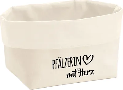 Produktbild von Huuraa Organizer Pfälzerin mit Herz 8 Liter Large Canvas Baumwolle Utensilo Geschenkidee