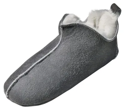 Immagine prodotto di Ciabatte in Lana, colore grigio/bianco