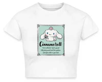 Produktbild von Spreadshirt Cinnamoroll Just Be Yourself Crop Top, XL, Weiß