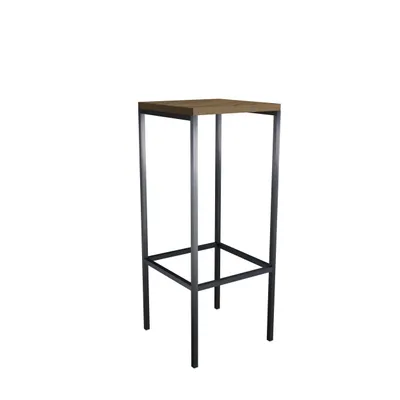 Obrázok produktu pre Barová stolička Bistro Stool Table Loft Steel Restaurant Solid H 77 cm (Industrial ( Clear Lacquer ))