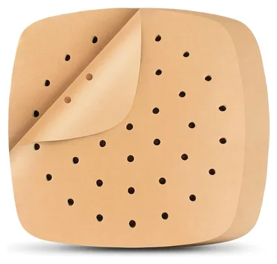 Image de Lot de 100 feuilles de papier sulfurisé pour friteuse à air chaud, papier sulfurisé carré pour friteuses à air chaud, papier sulfurisé compatible avec les modèles Ninja Airfryer AF300EU et AF400EU, papier sulfurisé pour friteuses à air chaud, etc.