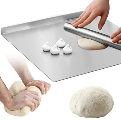 Imagen del producto de Tabla de cortar de acero inoxidable antideslizante para la cocina