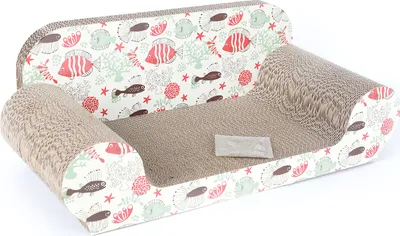 Produktbild von Kratzpappe für Katzen, Kratzbrett Katze, Katzenbett aus Wellpappe für Schlafen Spielen Kratzen,56 * 26 * 20 cm