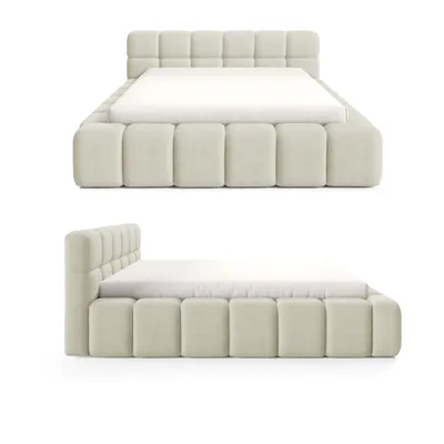 Produktbild von Dekori Polsterbett 180x200 NUBO PREMIUM Wolkenbett mit Bettkasten, Boucle Bett – Creme (Quelle 02)