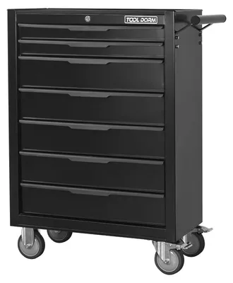 Image de Chariot d'outils à 7 tiroirs - Chariot d'atelier métallique - Armoire à outils mobile sur roulettes