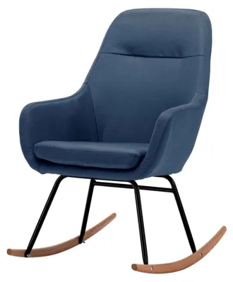 Produktbild von Schaukelstuhl, Schaukelstuhl, blauer Stoff, 61 x 80,5 x 89 cm