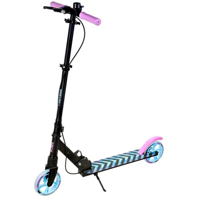 Produktbild von Roller Scooter Kickroller Cityroller Raven Pastelle Black/Pink 145mm mit Dämpfer und Handbremse
