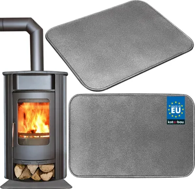 Produktbild von KOTARBAU® Ofen-Bodenblech 595x480 mm Bodenschutz für Feuerstellen Silber