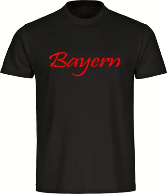 Produktbild von multifanshop Herren T-Shirt - Bayern - Schriftzug, schwarz, Größe 3XL