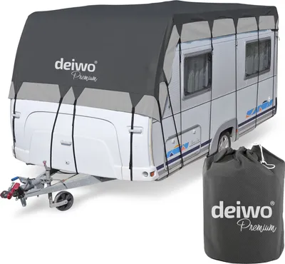 Produktbild von Deiwo Premium Wohnwagen Schutzdach 6x3m Wohnmobil Abdeckplane Dachschutzplane