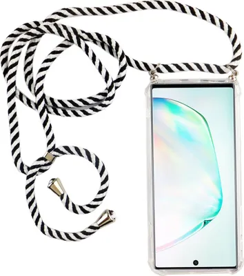 Produktbild von Handykette für Samsung Galaxy Note 10 - Smartphone Necklace Hülle mit Band - Schnur mit Case zum umhängen in Schwarz