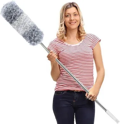 Produktbild von Famanu Federduster - Ausziehbare Mikrofaser - Teleskopstange bis 254 cm - Kratzfest - Waschbar