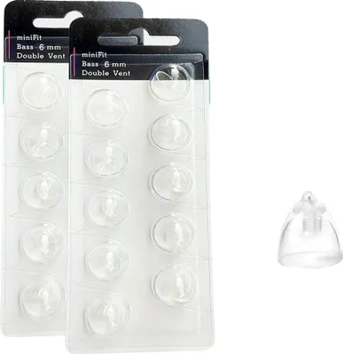 Zdjęcie produktu dla Słuchawki do aparatów słuchowych, uniwersalne dopasowanie, zwiększony komfort, 6 mm (2 opakowania)