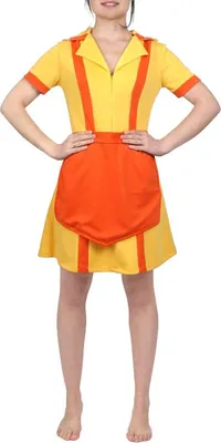 Obrázek produktu pro Kostým Caroline & Max pro fanoušky seriálu 2 Broke Girls | Diner uniform with apron | Velikost: S