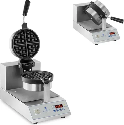 Produktbild von Rotierendes Waffeleisen für runde Waffelviertel 18cm Durchmesser 1300W RCWM-1300-RE