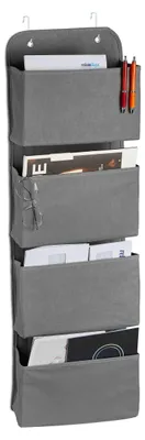 Obrázok produktu pre Omgoods – Nástenný organizér so 4 priehradkami, sivý