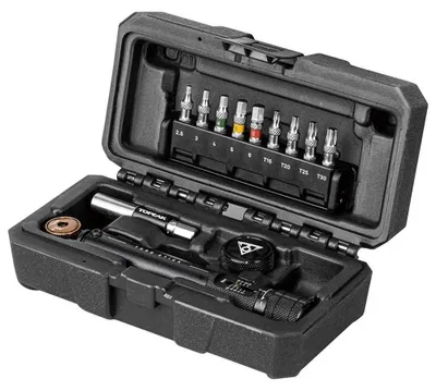 Produktbild von Topeak Torq Stick Pro 2-10 Nm, Werkzeug für Fahrräder, Fahrradtorxschlüssel, Schwarz, Aluminium, Chromstahl, Stahl, T15, T20, T25, T30, 2.5,3,4,5,6 mm