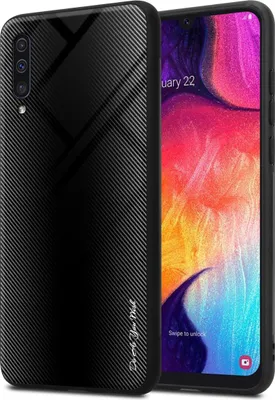 Produktbild von Cadorabo Hülle für Samsung Galaxy A50 4G / A50s / A30s Schutz Hülle in Schwarz Handyhülle TPU Etui Cover Case Tempered