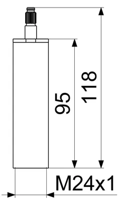 Image de Schlösser - Raccords - Prolongateur pour robinet à boisseau relevé, filetage M24x1x95 mm