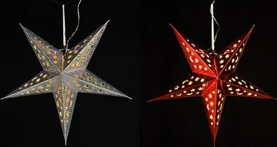 Produktbild von Papierstern mit LED Beleuchtung