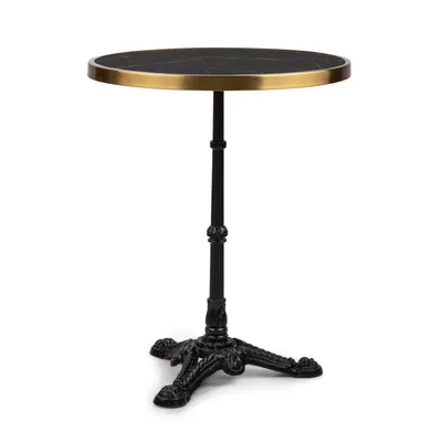 Obrázok produktu pre blumfeldt Patras, bistro stôl, ozdobná hrana, Ø 57,5 cm, výška 72 cm, čierny