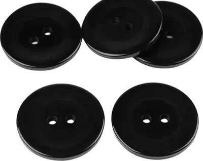 Produktbild von 5 Kunststoffknöpfe in Perlmuttoptik 38 mm rund 2 Loch-Knöpfe
