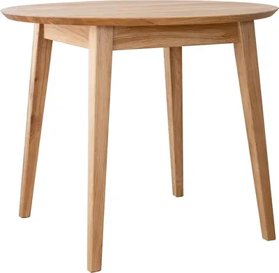 Image de Table de salle à manger Orbetello, table de cuisine, couleur et dimensions au choix, ronde, chêne naturel